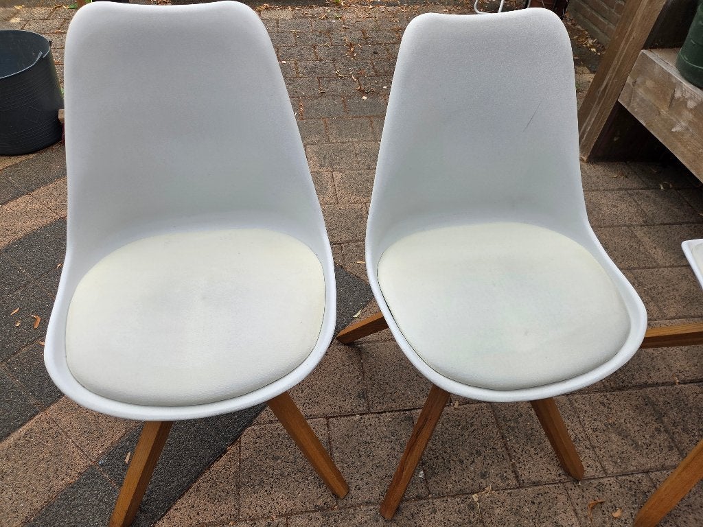 Stoelen, Gebruikt, Wit, Vier, Ophalen