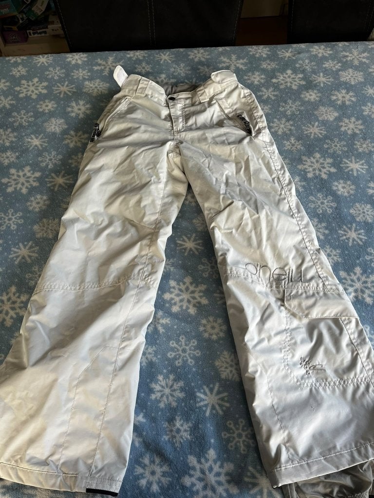 Ski broek wit O'Neill maat 140, Broek, Gebruikt, Jongen of Meisje, Ophalen of Verzenden