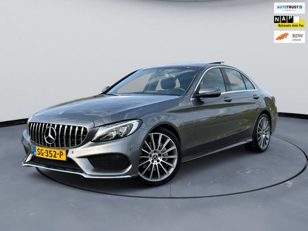 Mercedes-Benz C-klasse 180 Sport Edition AMG|Pano|NAP|Led|, Automaat, Leder en Stof, Bedrijf, Sedan