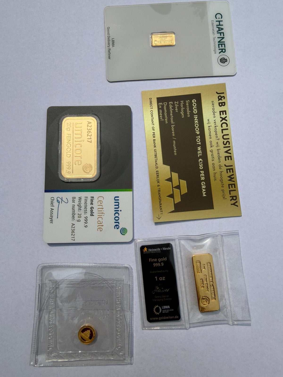 Diverse goudbaren ! Van 0.5g tot 1000g 24k goud, Ophalen of Verzenden, Goud