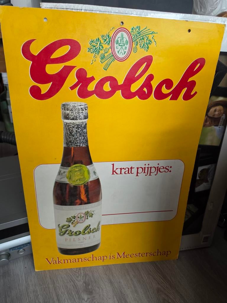 Grolsch reclame dubbelzijdig., Ophalen, Reclamebord