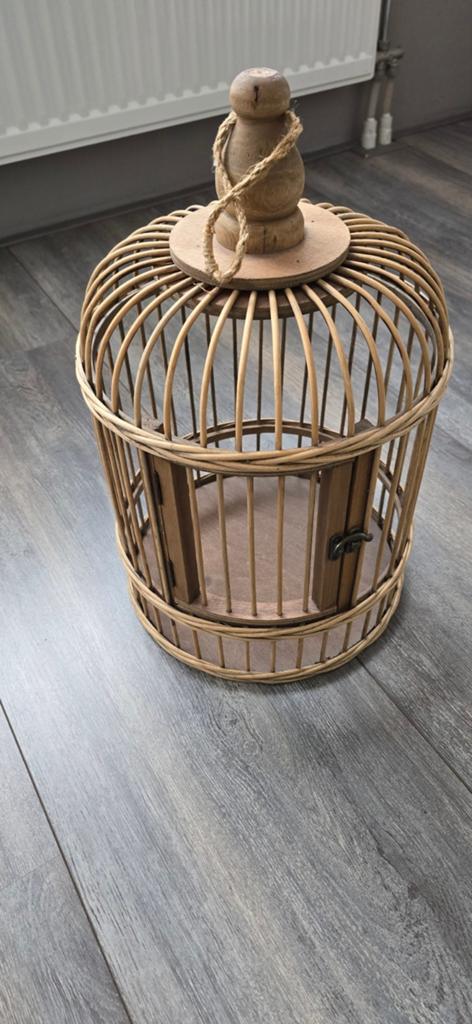 Decoratie vogelkooi hout, Huis en Inrichting, Woonaccessoires | Overige, Ophalen, Hout, Bruin, Landelijk