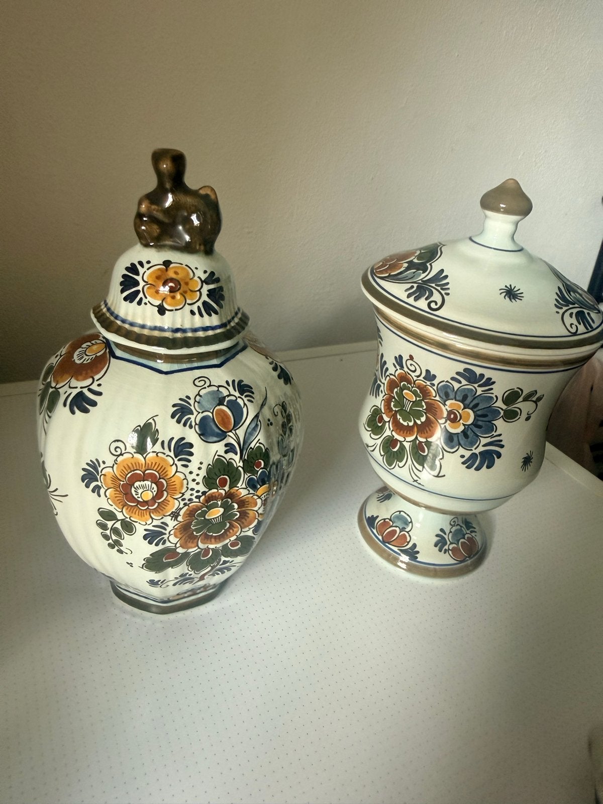 Delfts Blauw aardewerk vazen set, Antiek en Kunst, Ophalen