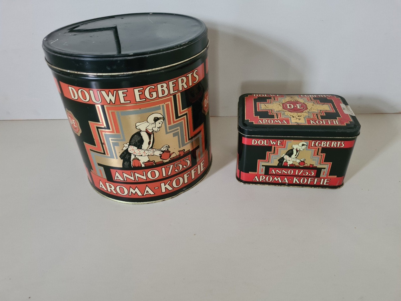 vintage douwe egberts blikken, Verzamelen, Ophalen of Verzenden, Gebruikt, Koffie, Douwe Egberts