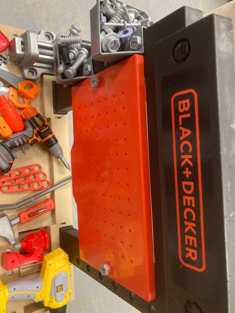 T.K. Black en Decker Speelgoed werkbank met toebehoren, Ophalen, Gebruikt, Overige typen