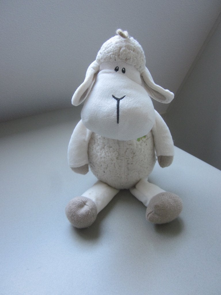 AllieQ Kiddifun roomwit pluche schaap bungel armen benen, Kinderen en Baby's, Overige merken, Overige karakters, Ophalen of Verzenden
