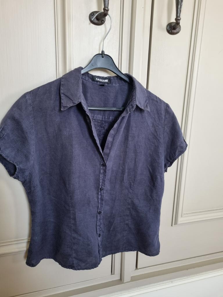 Linnen blousje   "Cassani"  38, Cassani, Ophalen of Verzenden, Blauw
