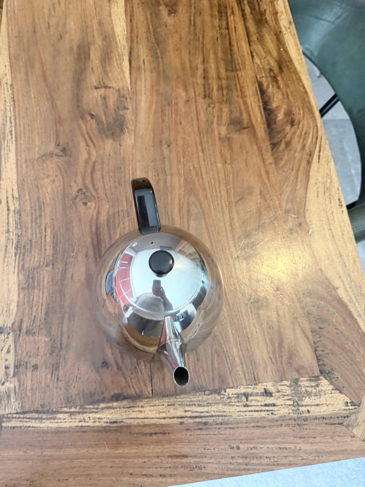 Bredemeijer Minuet Santhee dubbelwandige theepot 1.2L, Theepot/fluitketel, Gebruikt, Bredemeijer, Zilver