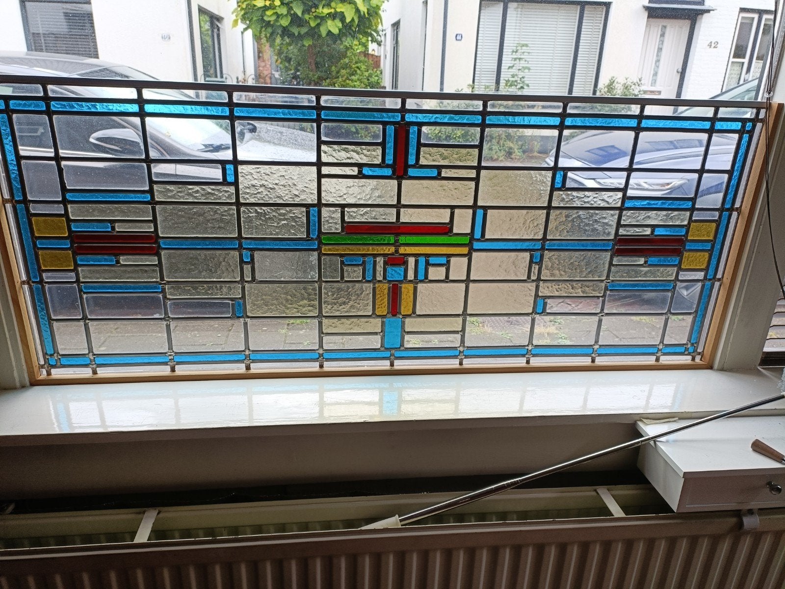 Prachtige glas-in-lood ramen 2st handgemaakt nieuw staat, Ophalen