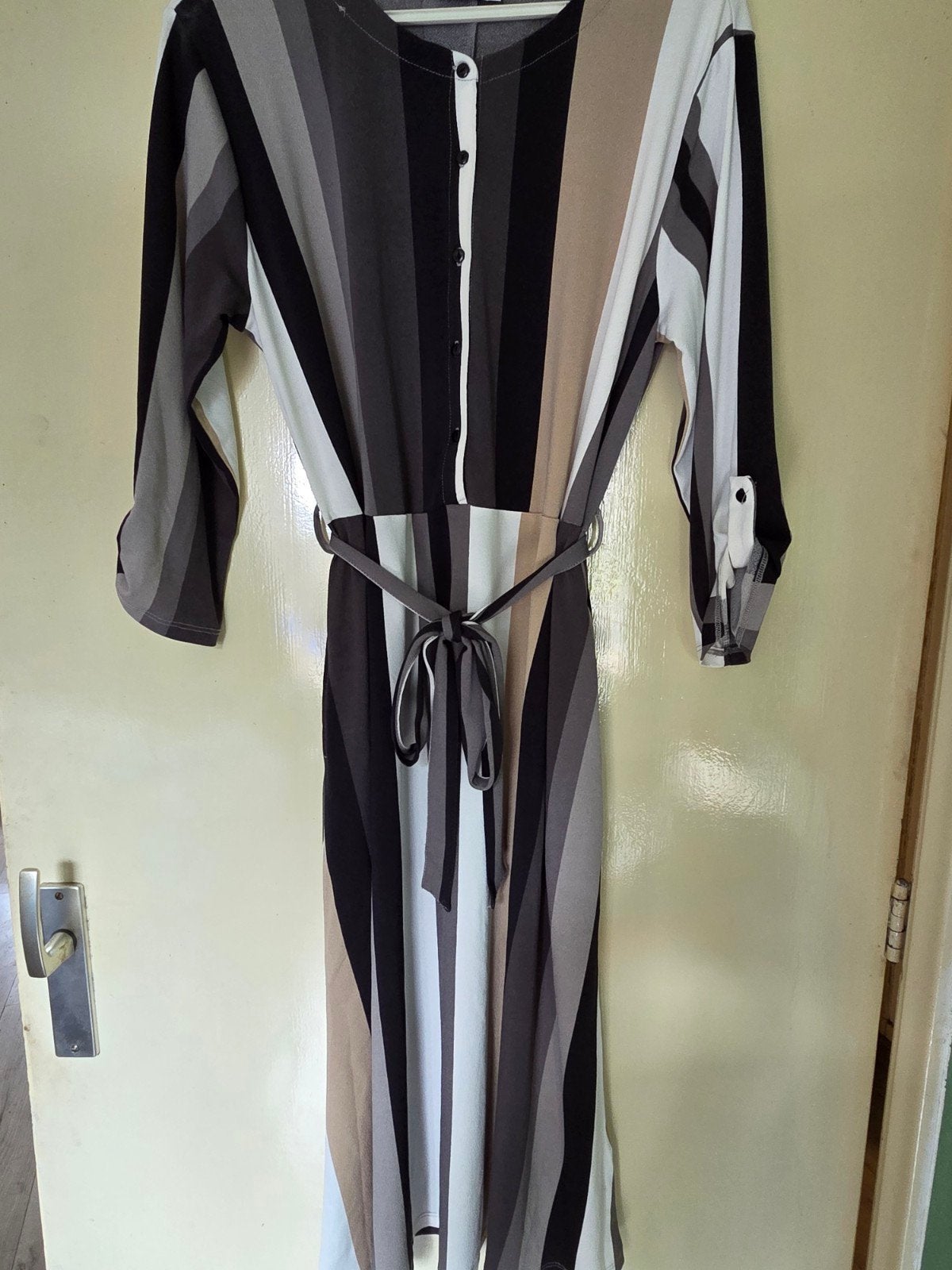 FREE/QUENT gestreepte jurk met zakken, Kleding | Dames, Jurken, Ophalen, Meerkleurig, Maat 42/44 (L), Gedragen