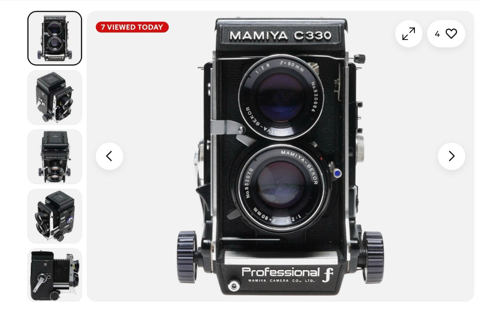 Mamiya C330 Professional S - Vintage camera met accessoires, Audio, Tv en Foto, Ophalen of Verzenden, Gebruikt, Spiegelreflex