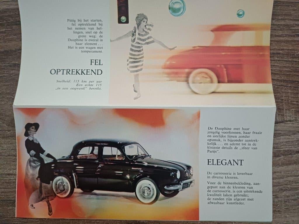 Renault Dauphine brochure, Verzenden, Zo goed als nieuw, Renault