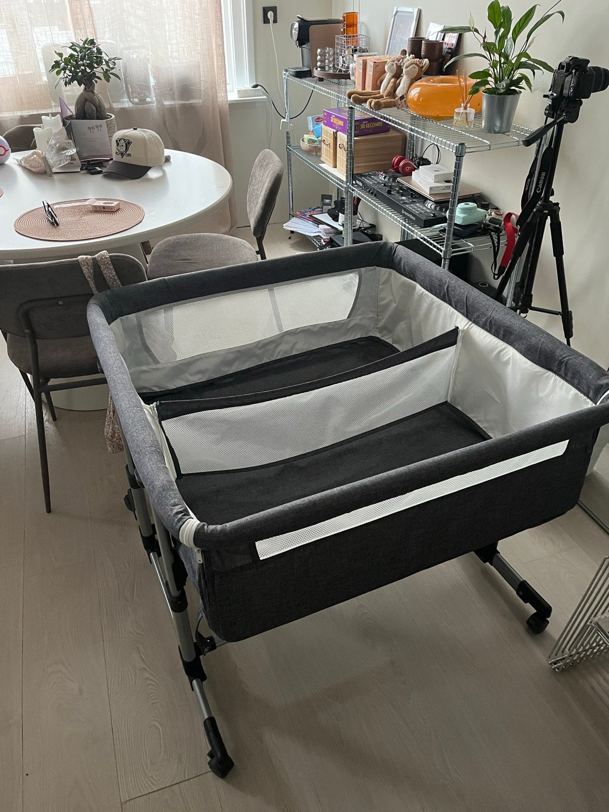 Tweeling co-sleeper - Handig en comfortabel, Ophalen, Gebruikt, Wieg