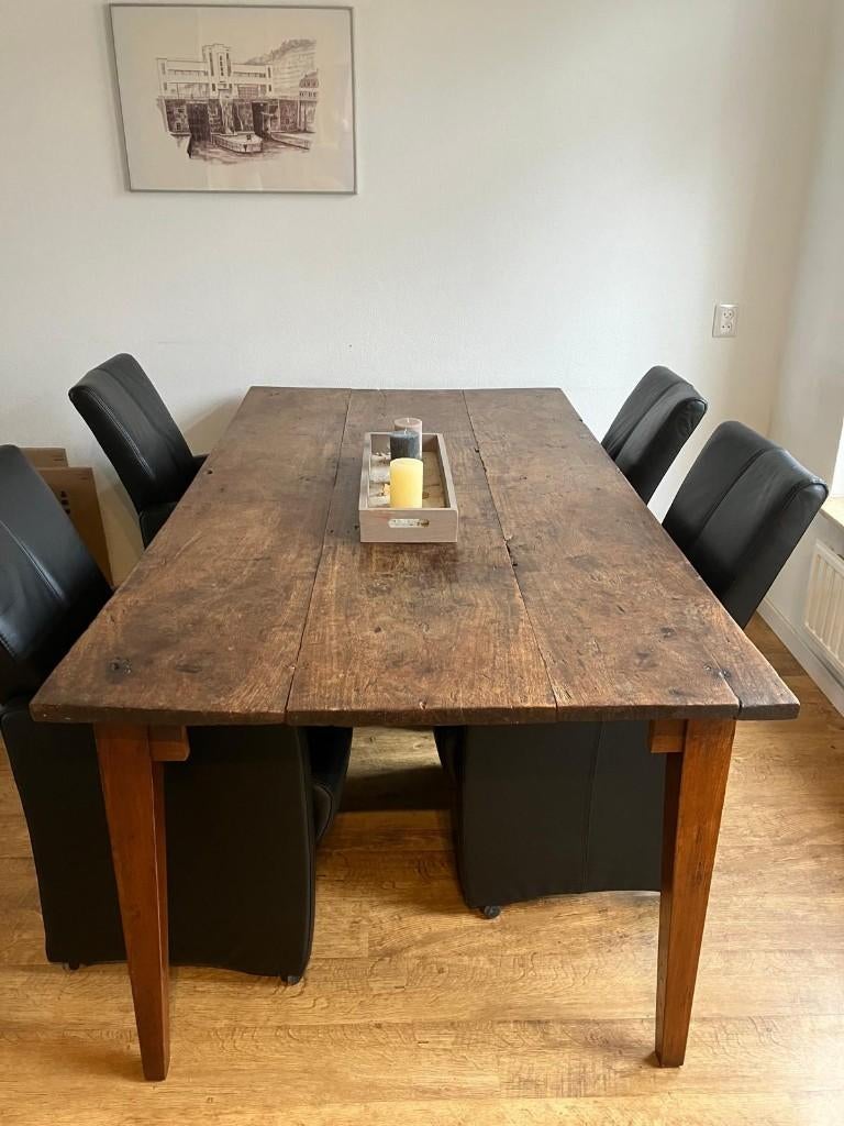koloniale teakhouten eetkamertafel, Ophalen, Gebruikt, 100 tot 150 cm, Koloniaal