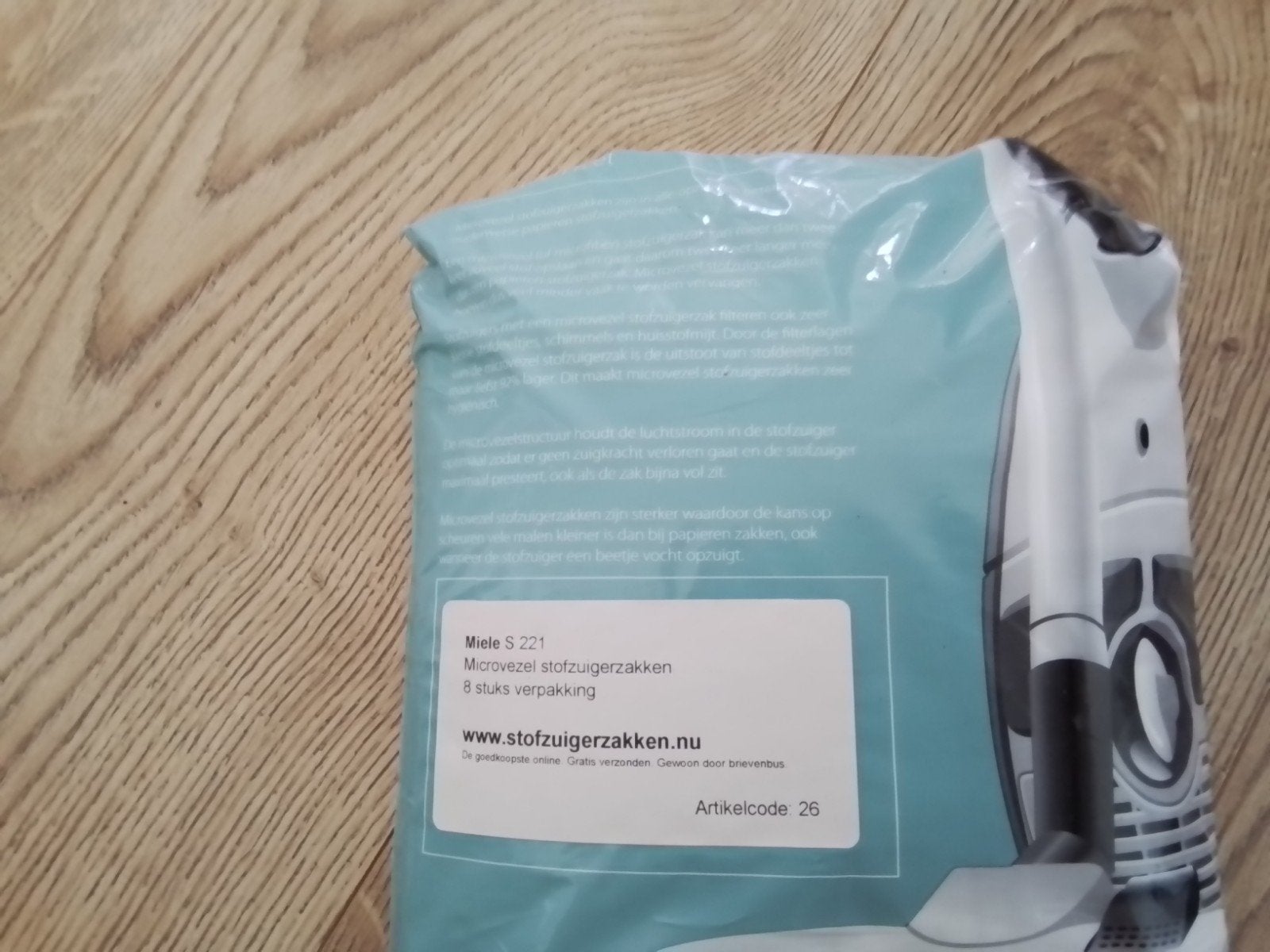 Miele S 221 Microvezel Stofzuigerzakken - 4 stuks, Overige typen, Nieuw, Miele, Ophalen
