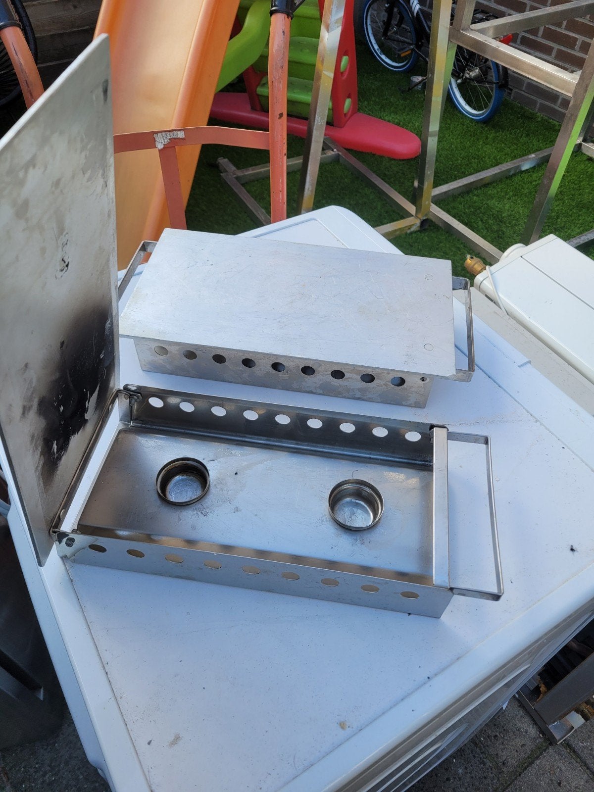 warmhoud platen, Ophalen, Zilver, Metaal, Overige merken