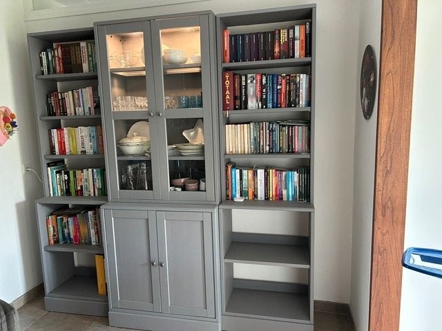 Ikea Havsta buffetkast opberger met vitrinedeuren, Ophalen, 100 tot 150 cm, 200 cm of meer, Scandinavisch