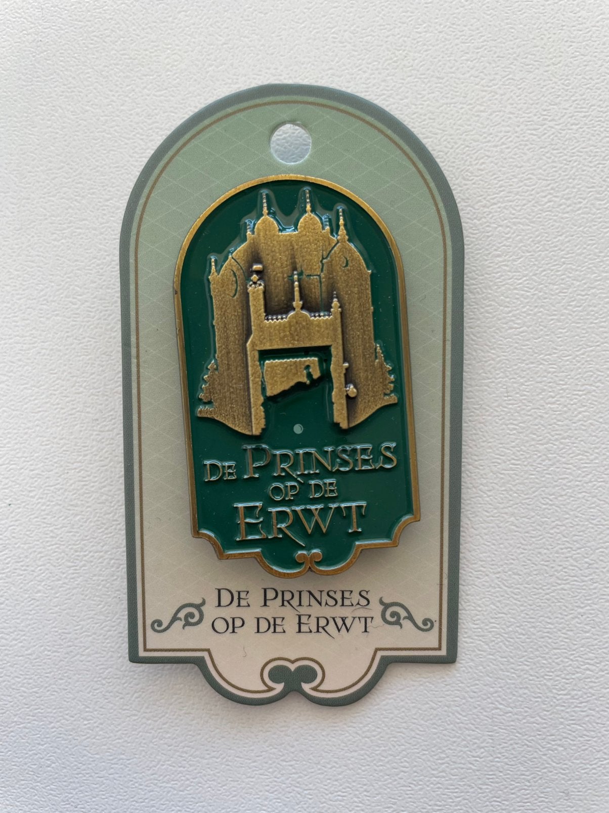 Efteling pin Prinses op de Erwt op kaartje EPP 485, Ophalen of Verzenden, Nieuw, Button of Speldje
