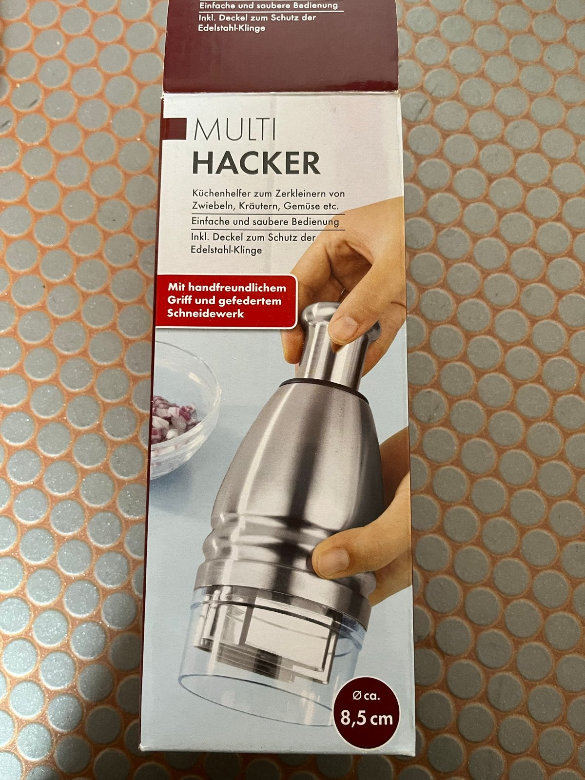 Multi Hacker Keukenhulp voor het fijnhakken van uien en krui, Minder dan 1 liter, Ophalen of Verzenden, Nieuw, 1 snelheid