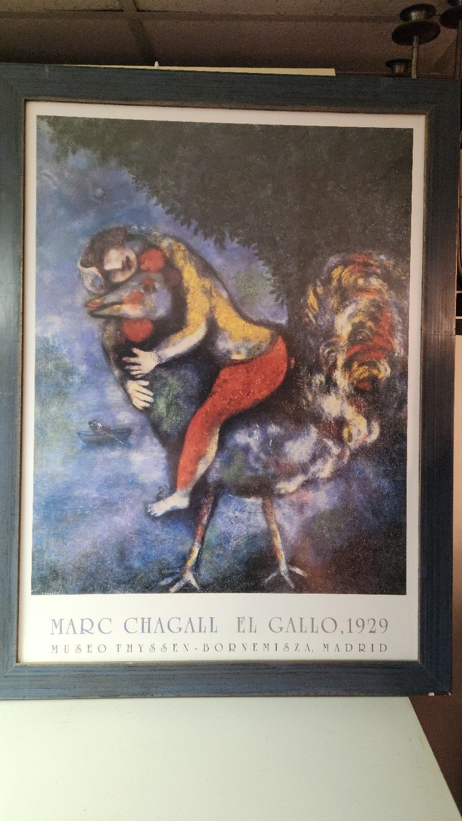 Marc Chagall 'El Gallo, 1929' Ingelijste Poster, Ophalen