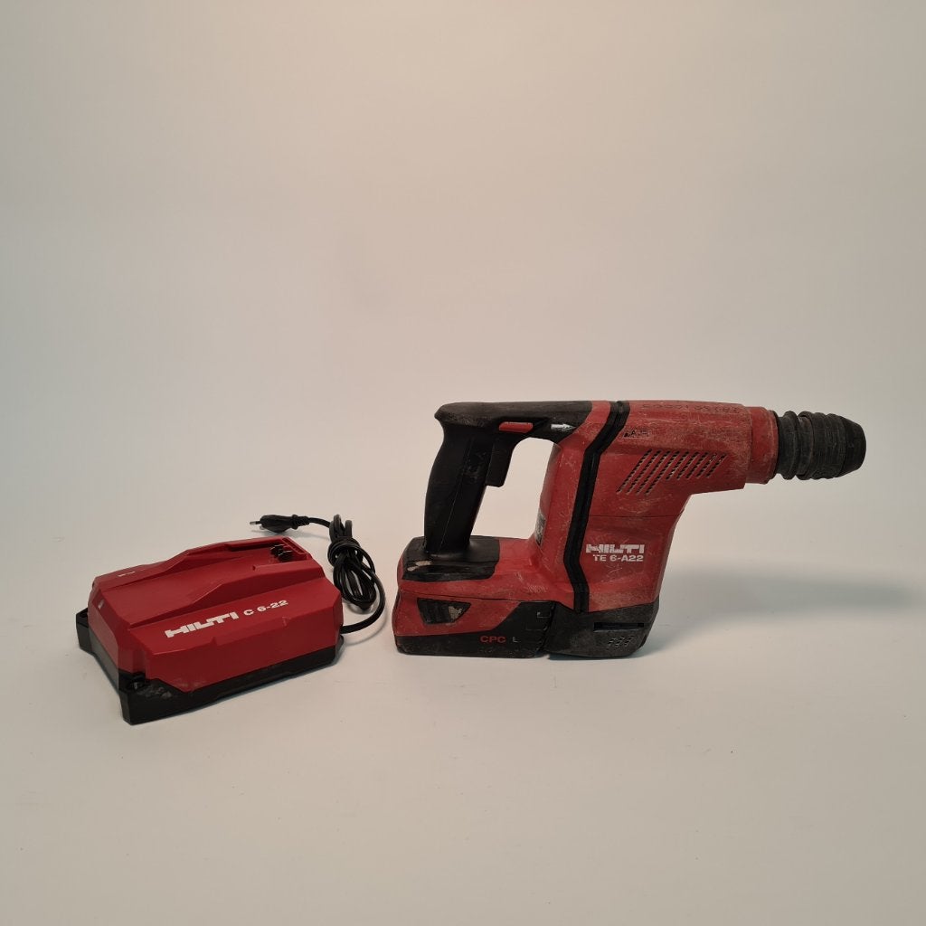 Hilti Accu Klopboorhamer TE 6-A22 met Accu en Lader | 2021, Ophalen of Verzenden, Gebruikt