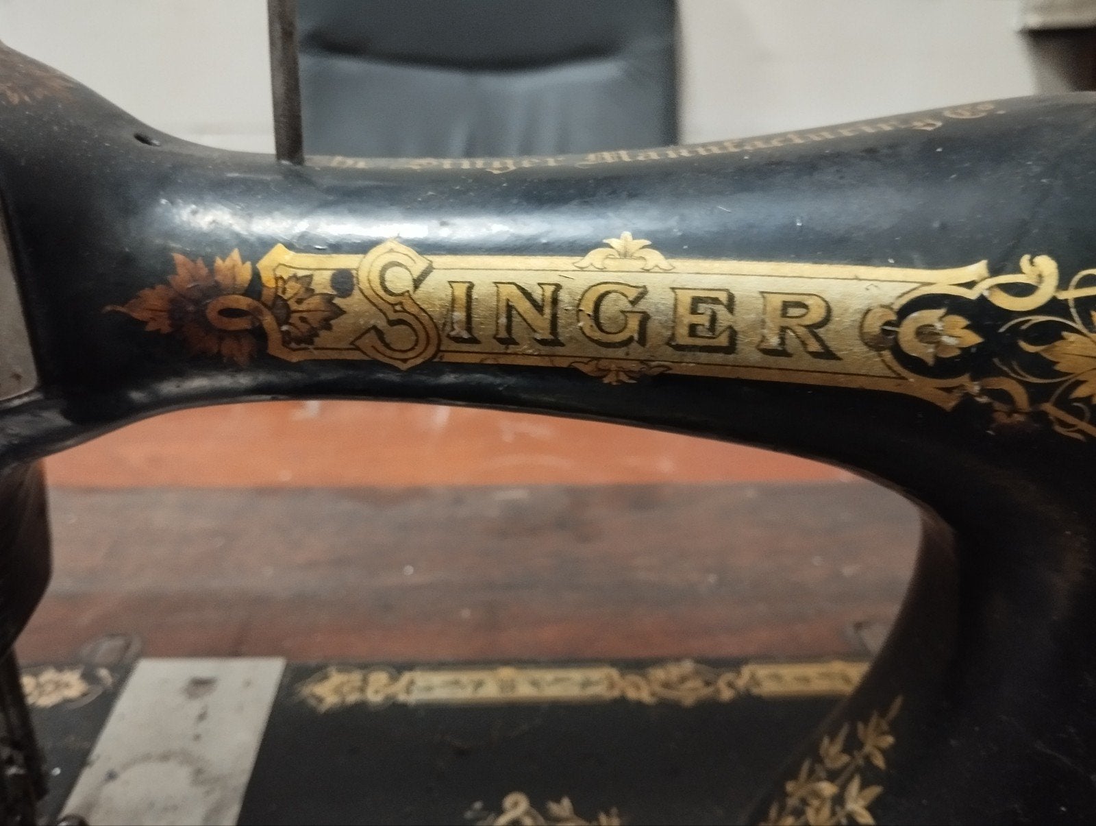 Singer 28k Trapnaaimachine met Gietijzeren Onderstel, Antiek en Kunst, Ophalen of Verzenden