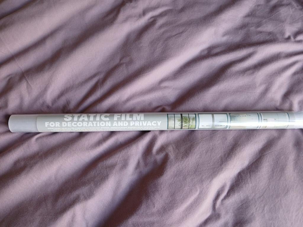 Raamfolie 200 x 58 cm. Nieuw.mat zonder motief, Ophalen, Nieuw