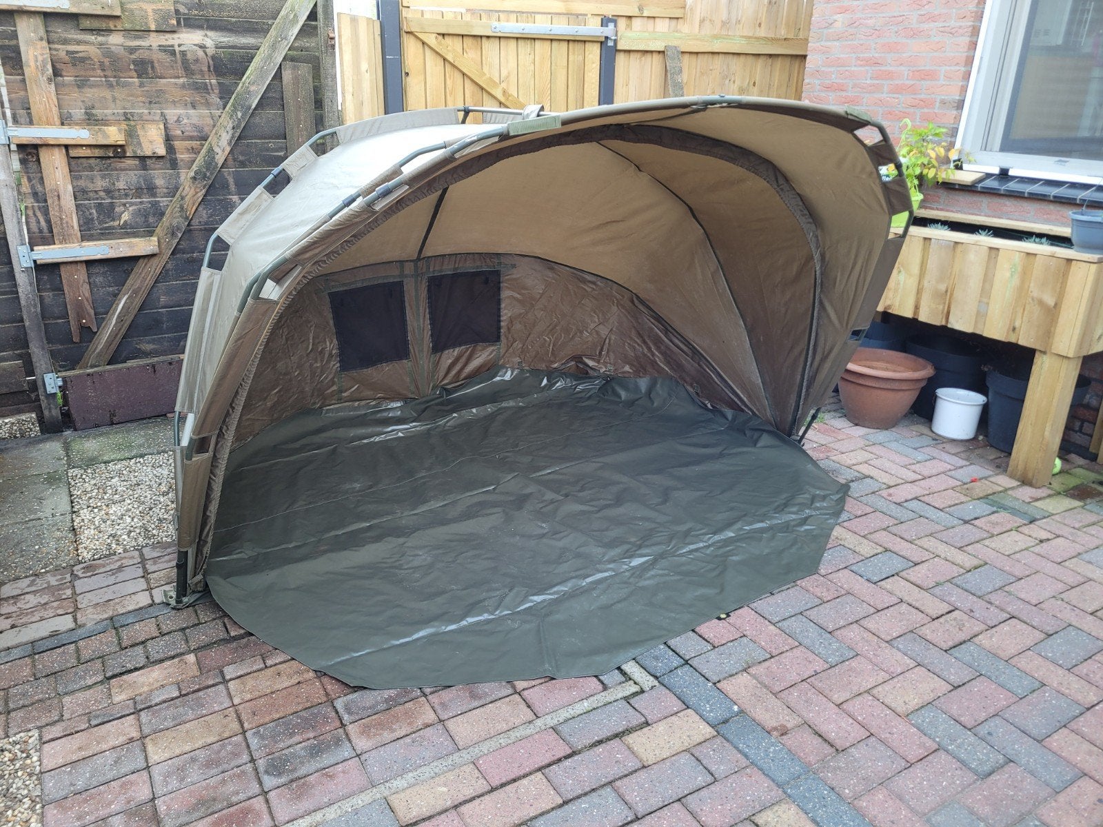 vis tent/karpertent bivvy cocoon, Ophalen, Gebruikt, Complete set