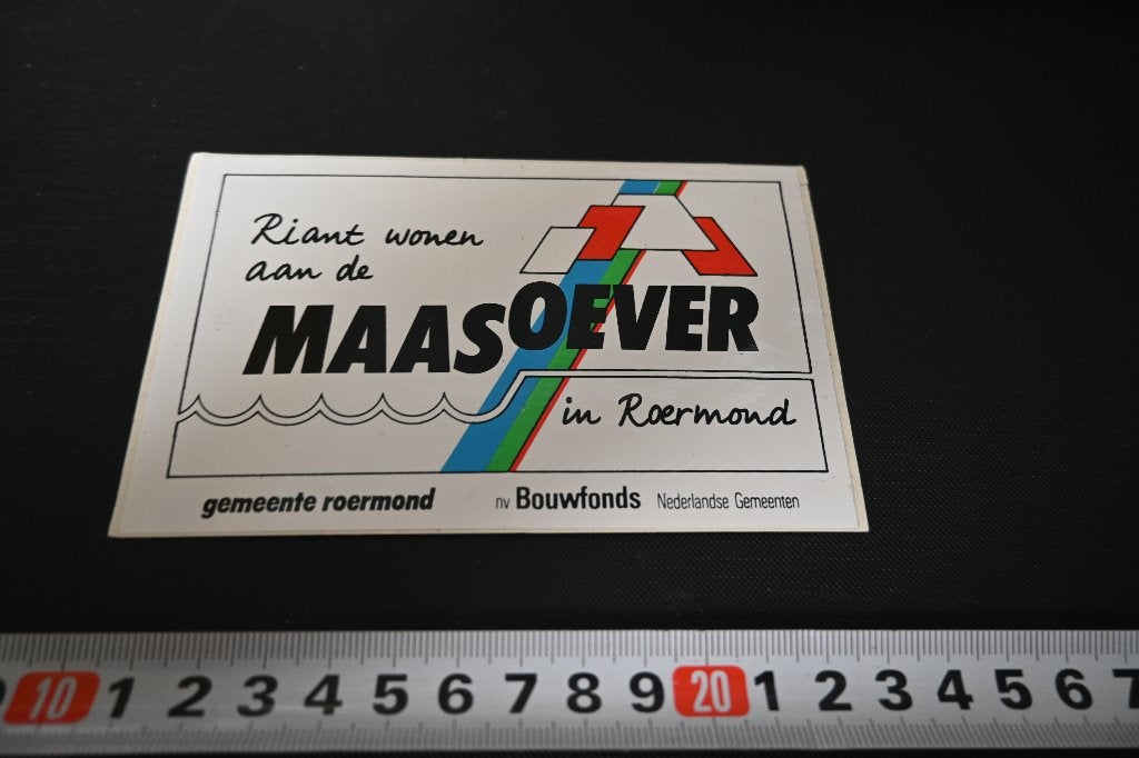 sticker Riant wonen aan de MAASOEVER in Roermond Bouwfonds, Ophalen of Verzenden, Zo goed als nieuw