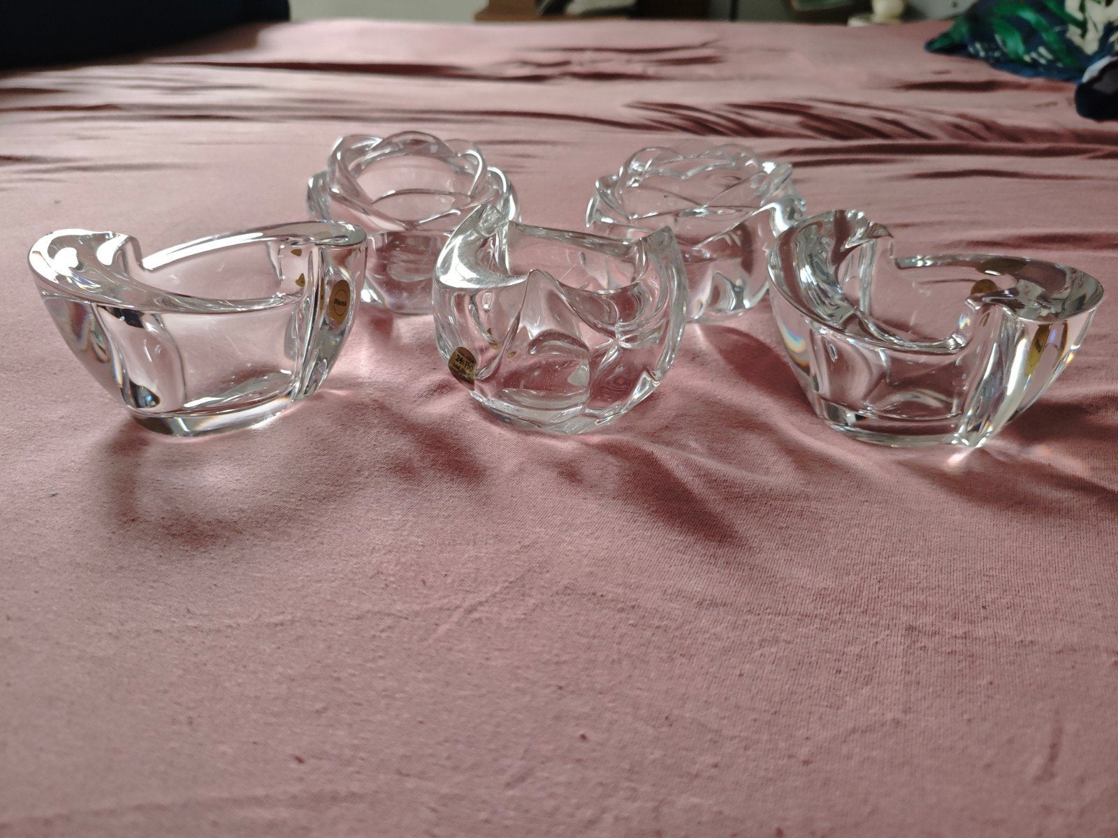 Loodkristal Amalfi theelichthouders - Set van 4, Ophalen of Verzenden