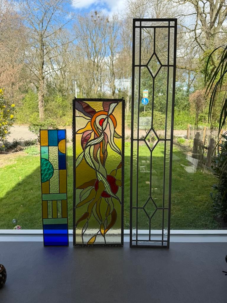 Glas in lood, decoratief, Ophalen, Zo goed als nieuw, Minder dan 80 cm, Glas in lood