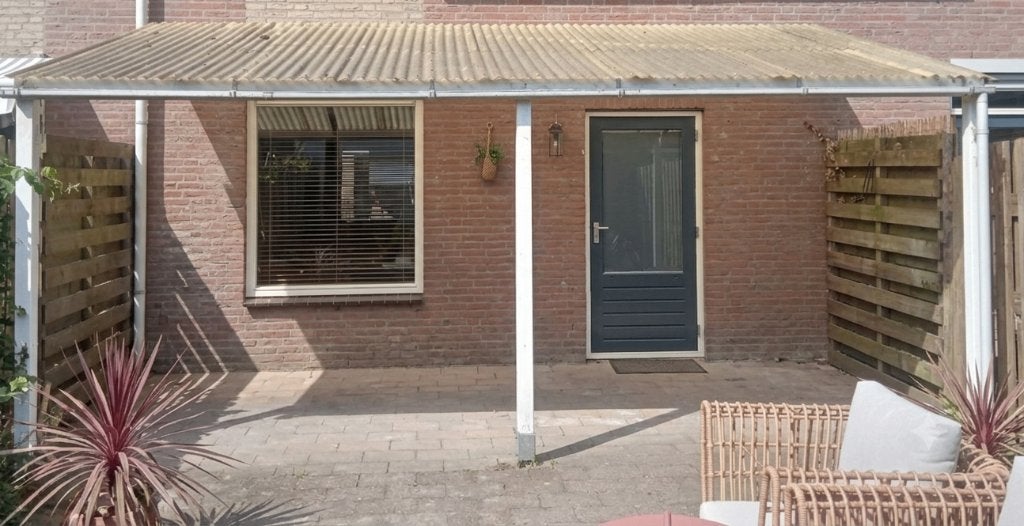IGS HOUTEN OVERKAPPING VERANDA MET GOLFPLATEN  550 X 270, Ophalen, Gebruikt, Veranda