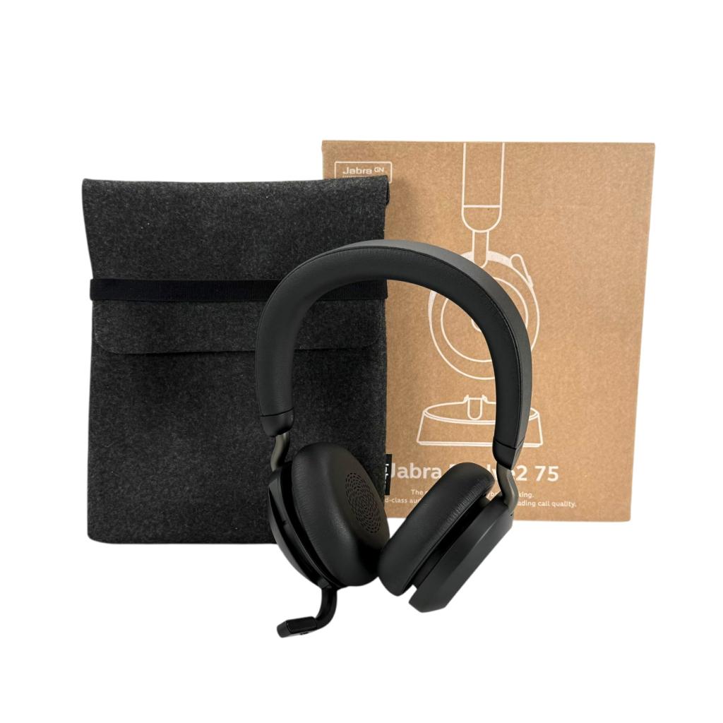 Jabra Evolve2 75 - USB-A MS Teams with Desk Stand - Black -