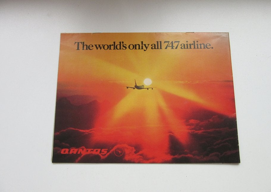 Qantas brochure The world's only all 747 airline, Verzenden, Zo goed als nieuw, Overige typen