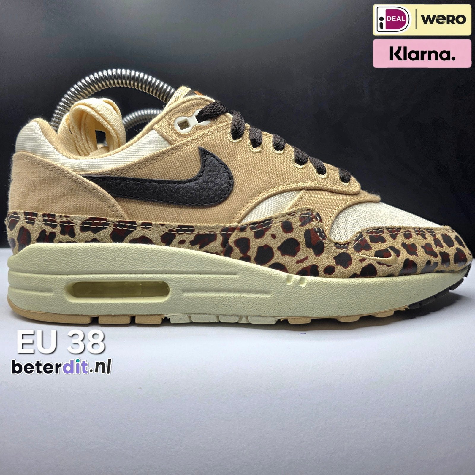 Nike Air Max 1 '87 'Sesame Leopard' Maat: 38, Kleding | Dames, Schoenen, Beige, Ophalen of Verzenden, Nike, Nike