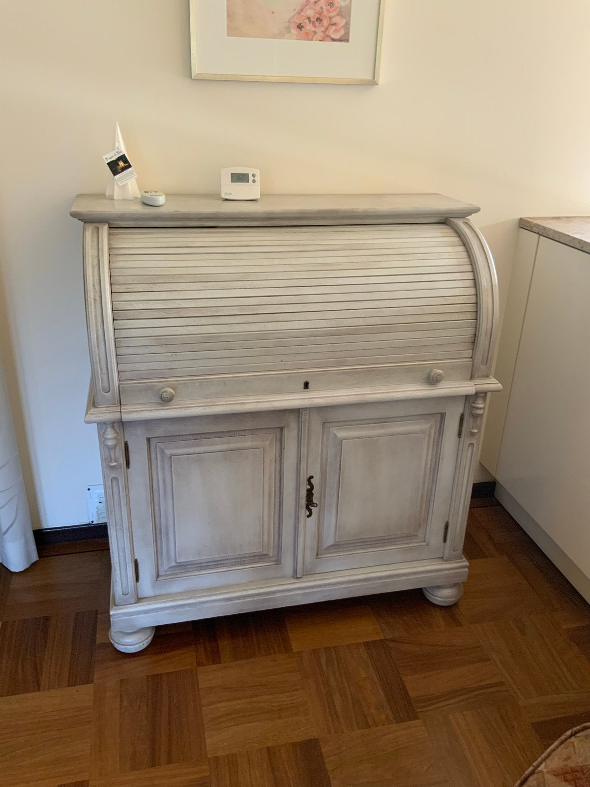 Antiek secretaire bureau met rolluik, Ophalen