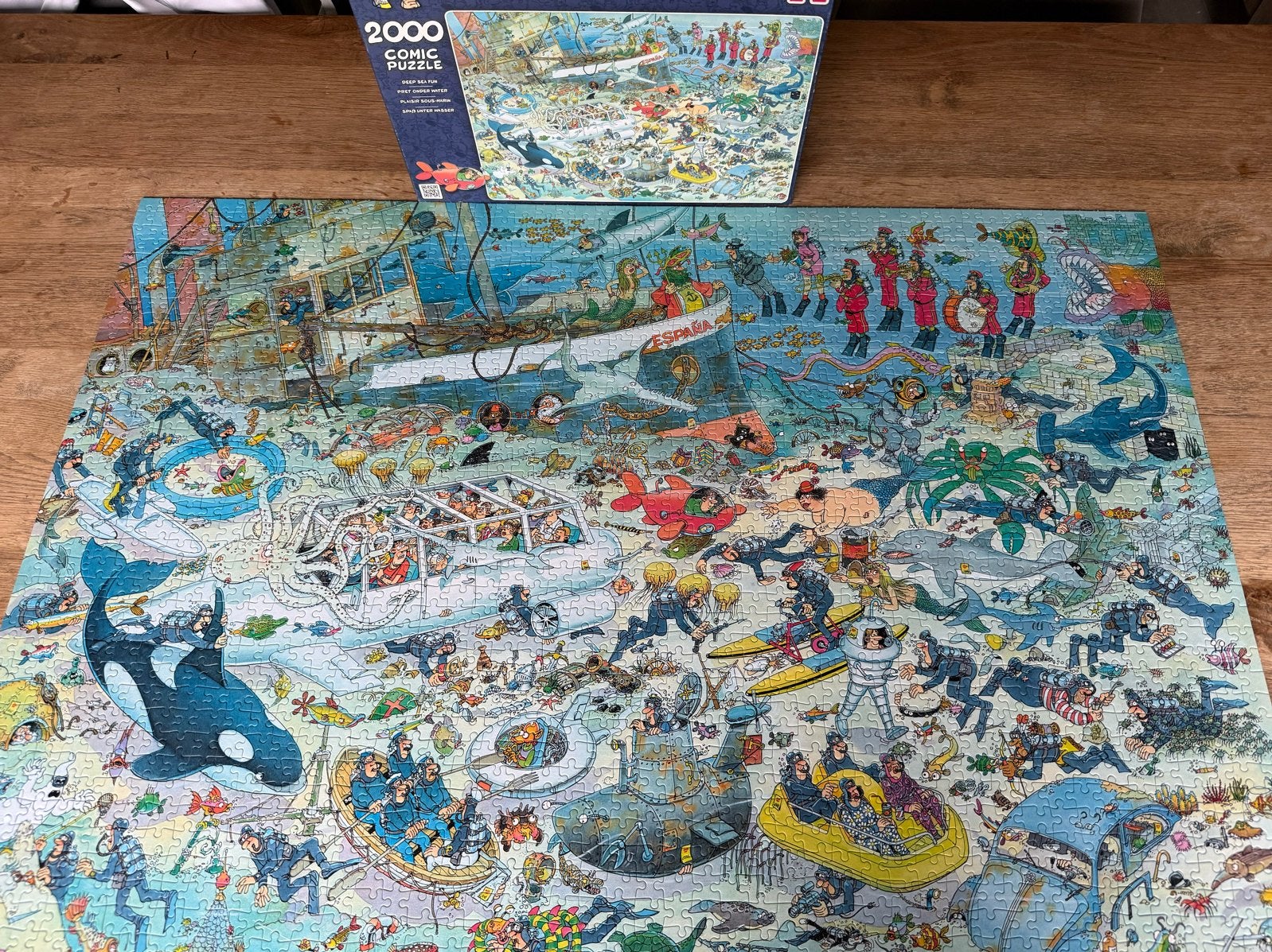 Jan van Haasteren Deep Sea Fun 2000 stukjes legpuzzel, Ophalen of Verzenden, Meer dan 1500 stukjes, Zo goed als nieuw, Legpuzzel