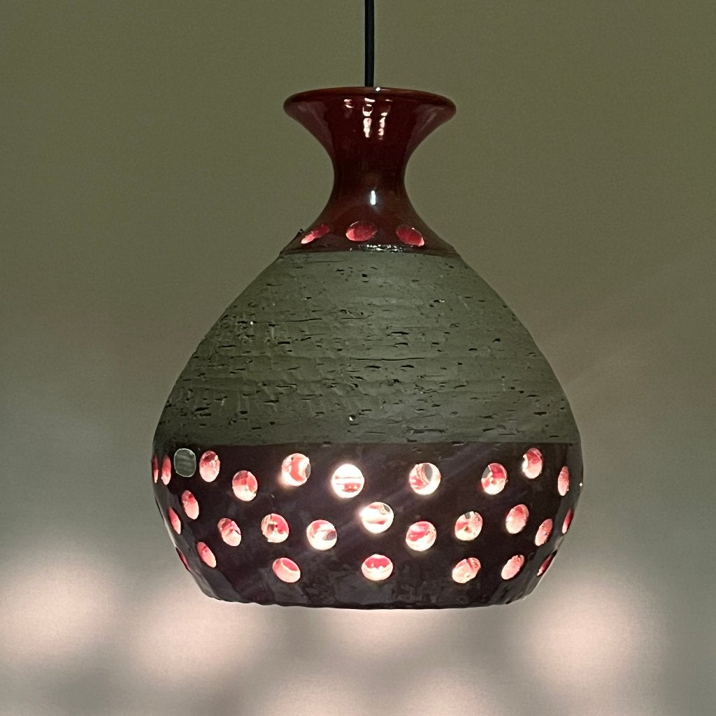 Vintage Deens design keramiek hanglamp Jysk Keramik jaren 70, Huis en Inrichting, Lampen | Hanglampen, Scandinavisch design, Gebruikt