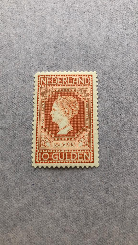 Nederland 10 Gulden Koningin Wilhelmina Postzegel, Postzegels en Munten, Ophalen of Verzenden, T/m 1940, Postfris