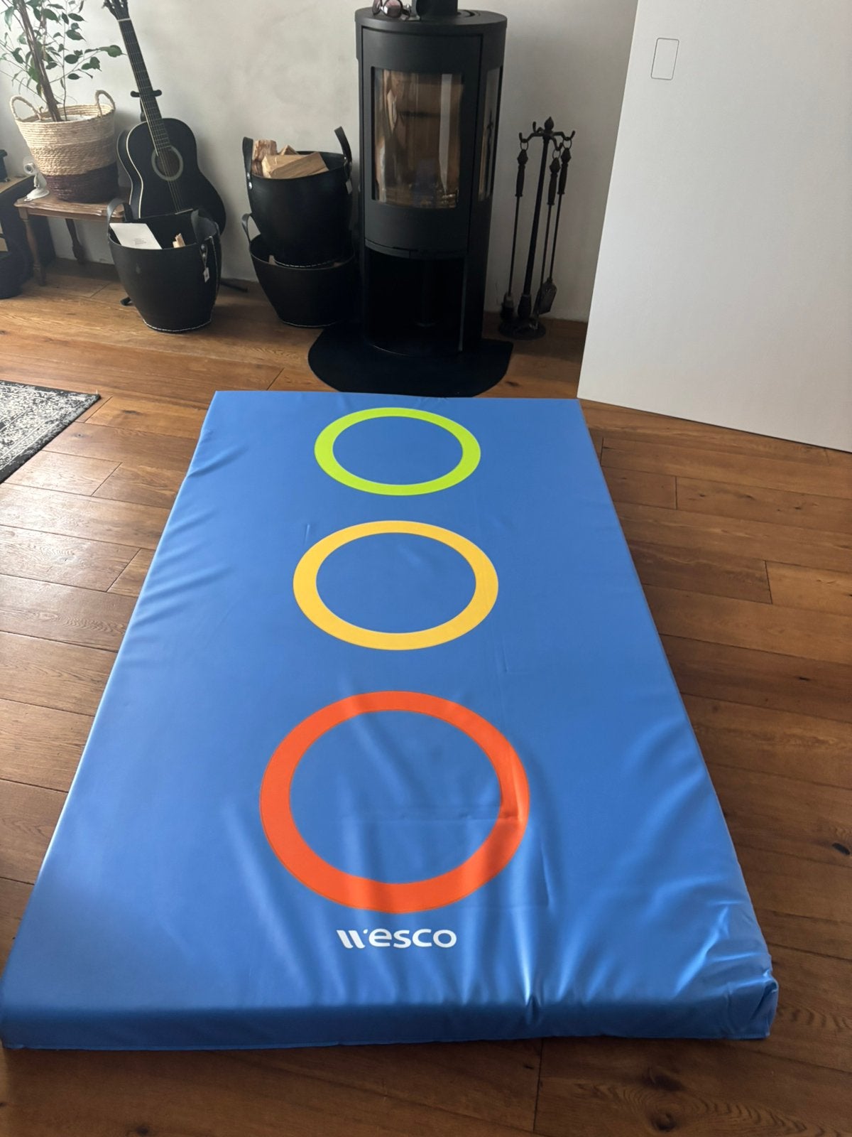 Wesco turnmat / turnmat met ringen, Sport en Fitness, Turnen, Ophalen, Gebruikt, Blauw, Overige typen