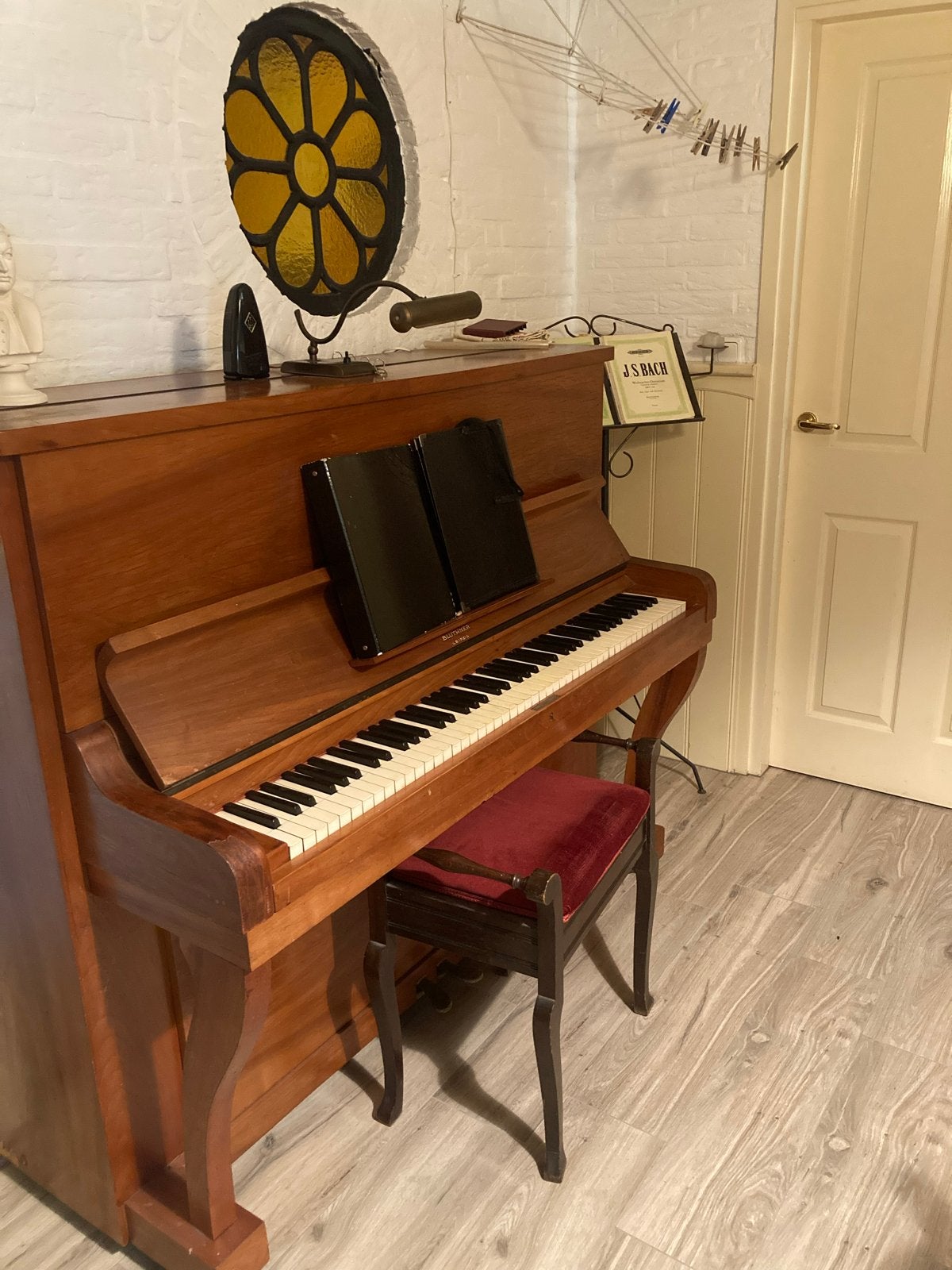 Blüthner Leipzig Piano - Klassiek Houten Instrument, Ophalen, Gebruikt, Bruin, Piano