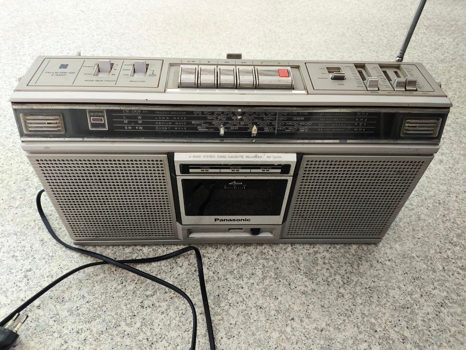 Vintage Panasonic RX-5020LS Radio Cassette Recorder, Ophalen of Verzenden, Gebruikt