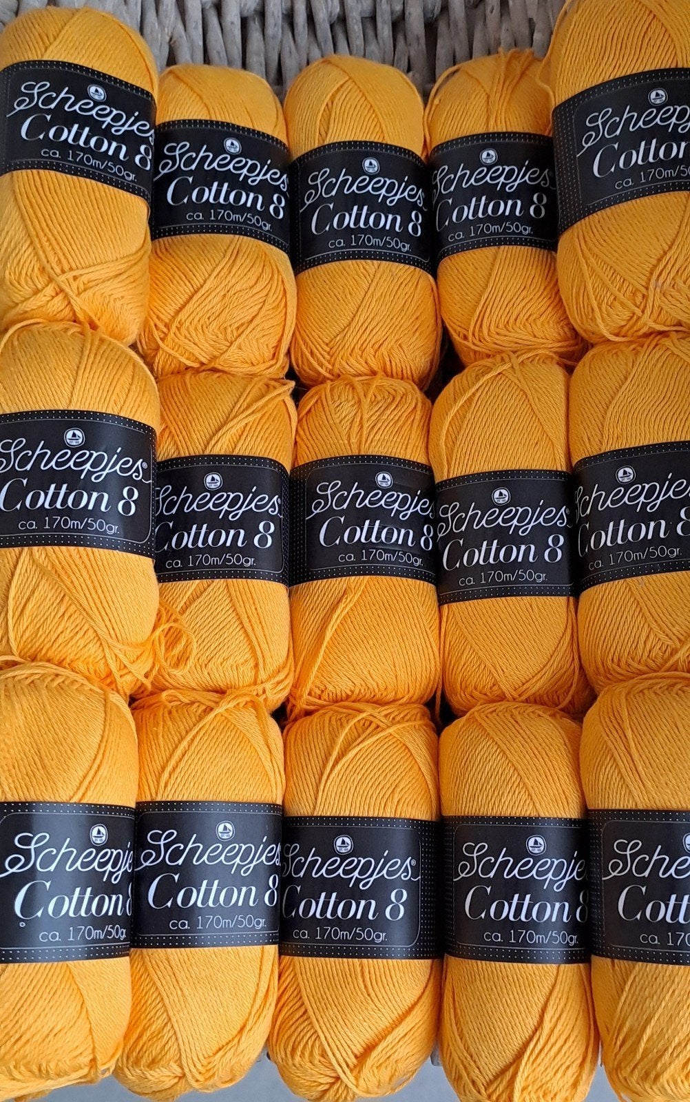 Nieuw 15 bollen Scheepjes Cotton 8 katoen garen - oranje 714, Hobby en Vrije tijd, Ophalen of Verzenden, Nieuw, Breien of Haken