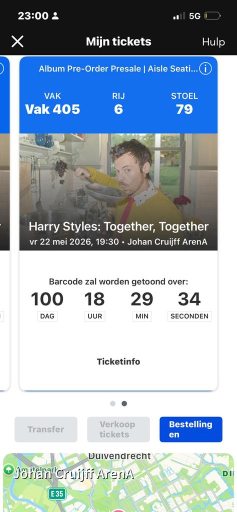 Harry styles tickets, Twee personen, Ticket of Toegangskaart