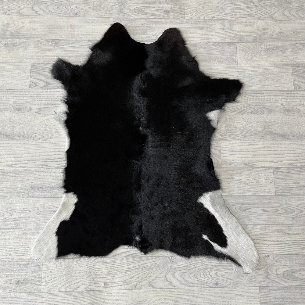 Kalfshuid bruin wit 85x75cm #160 | Lederstore, Huis en Inrichting, Nieuw, Overige vormen, Bruin, 50 tot 100 cm