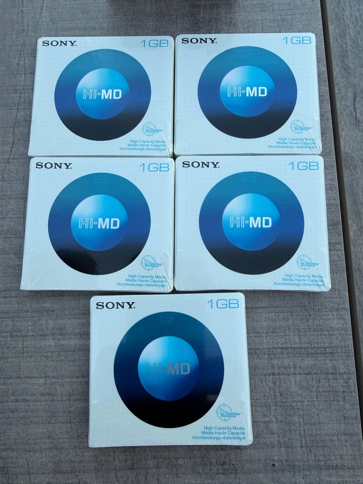 Sony Hi-MD 1GB schijven (5 stuks) - Nieuw in doos, Ophalen of Verzenden, Nieuw, Overige typen
