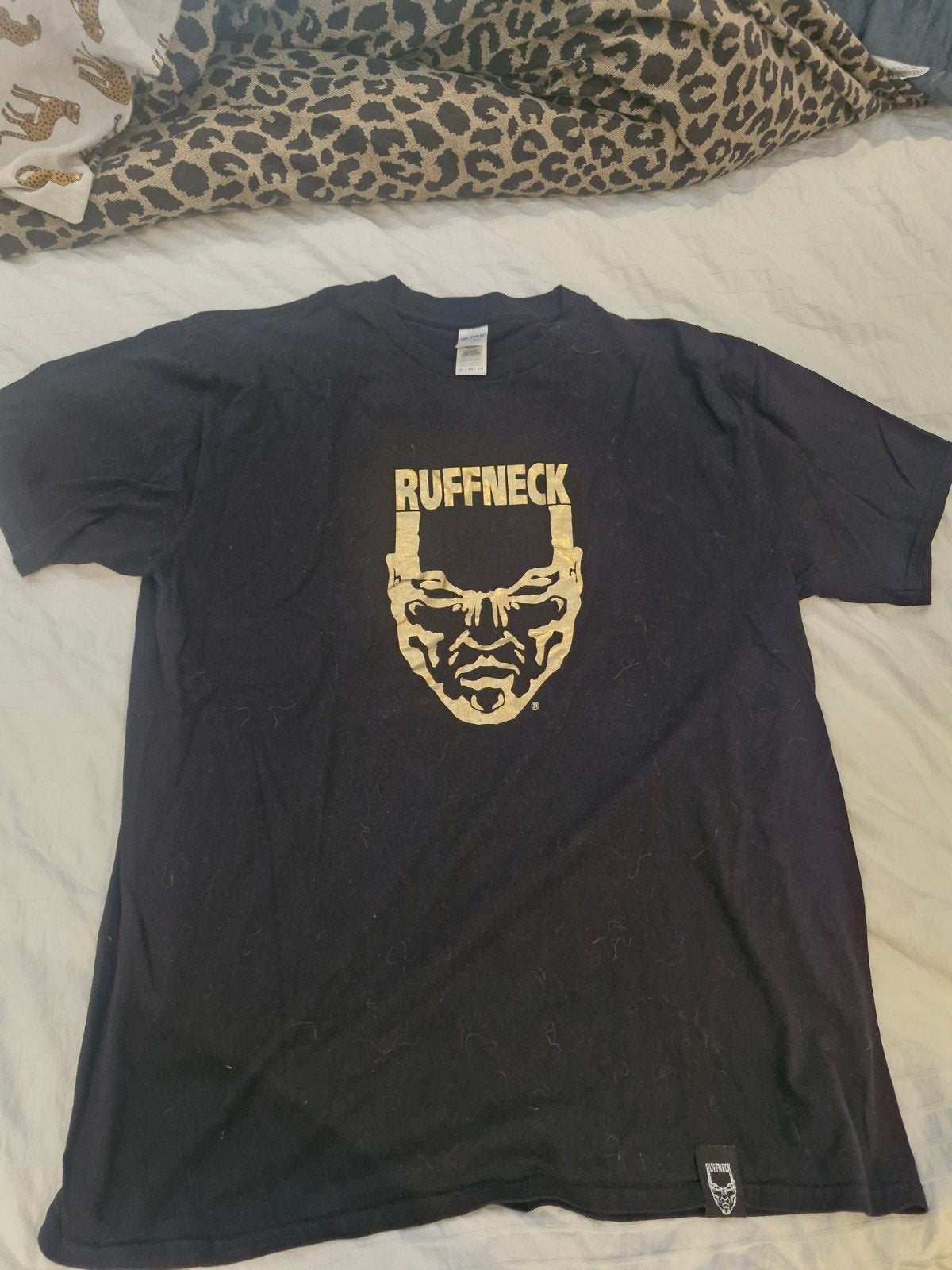 Ruffneck T-shirt Zwart met Gouden Opdruk - XL, Kleding | Heren, T-shirts, Ruffneck, Zwart, Maat 56/58 (XL), Ophalen of Verzenden