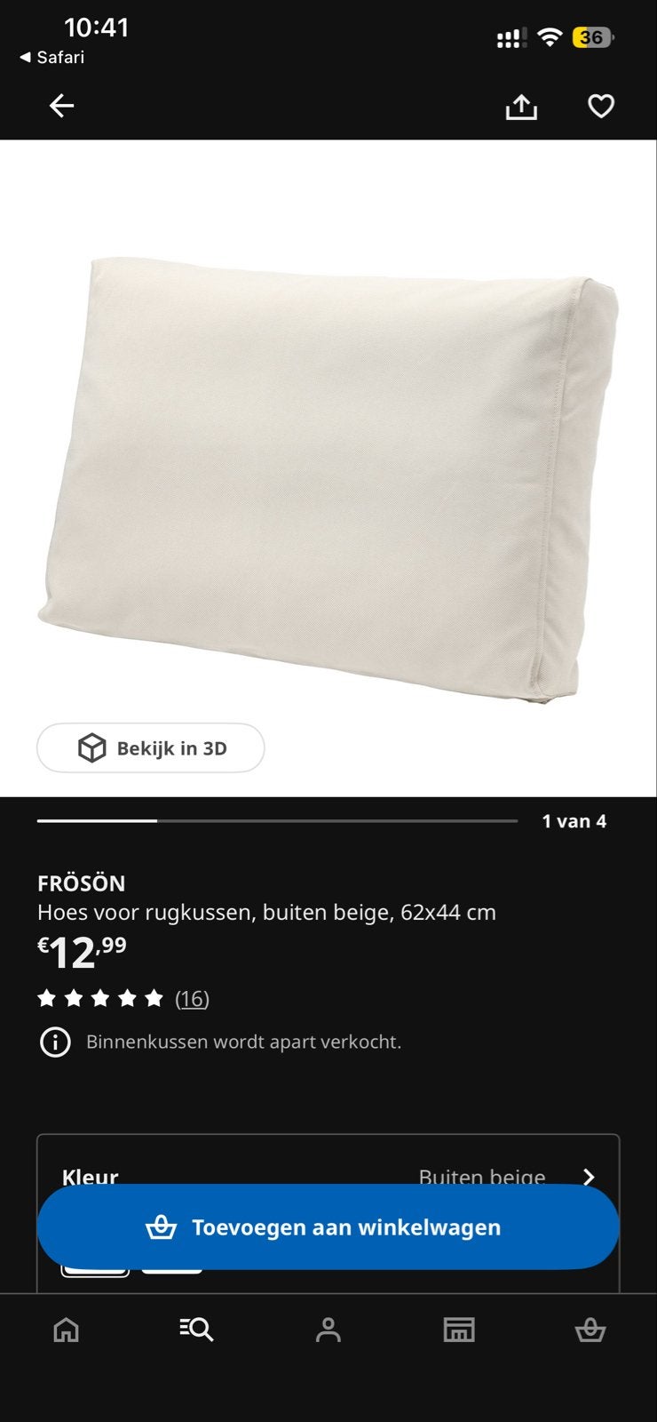 Ikea tuinsetkussens Frõsõn  Duvholmen, Tuin en Terras, Ophalen, Zo goed als nieuw, 4 zitplaatsen, Loungeset