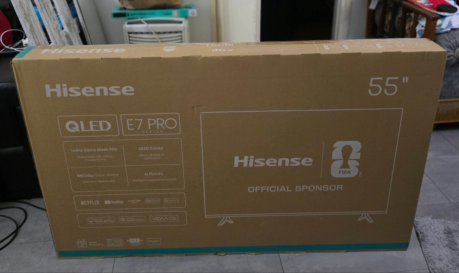 Hisense 55 inch E7Q Pro QLED TV Nieuw met 2 jaar garantie, Audio, Tv en Foto, QLED, Nieuw, 120 Hz, 100 cm of meer
