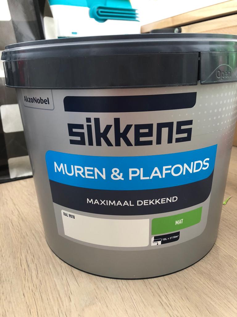 Sikkens muurverf 10 liter, Ophalen, Nieuw, Wit